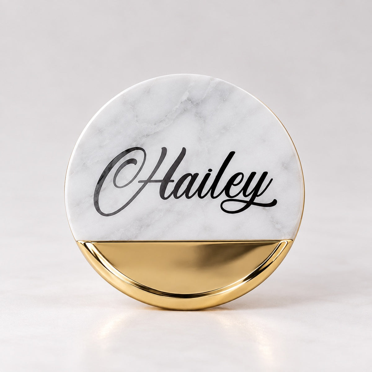 Personalised Marble Coaster with Gold Accent