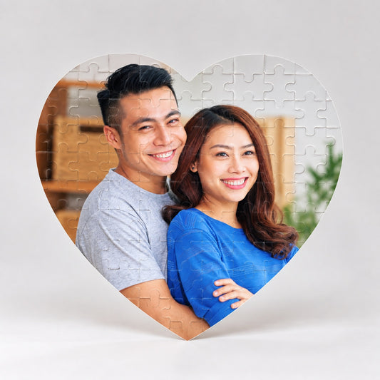 Personalised Heart Photo Puzzle （75pcs)