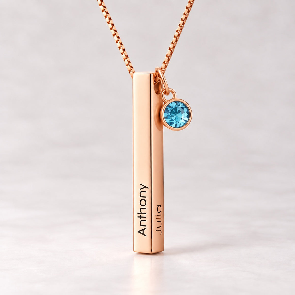 Chloé 4D Bar Necklace with Swarovski Birthstone